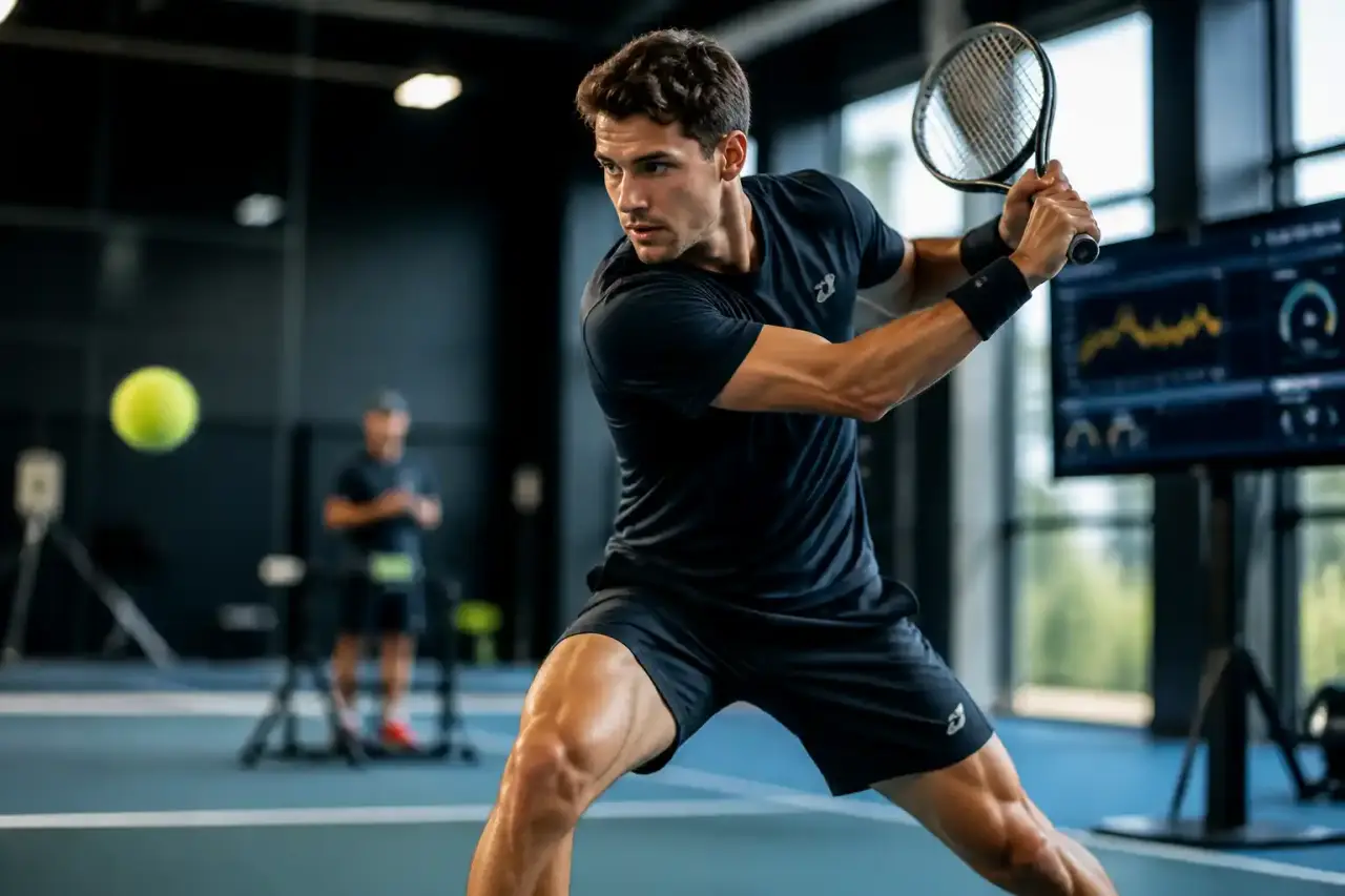 Analyse biomécanique d'un service de tennis de haut niveau