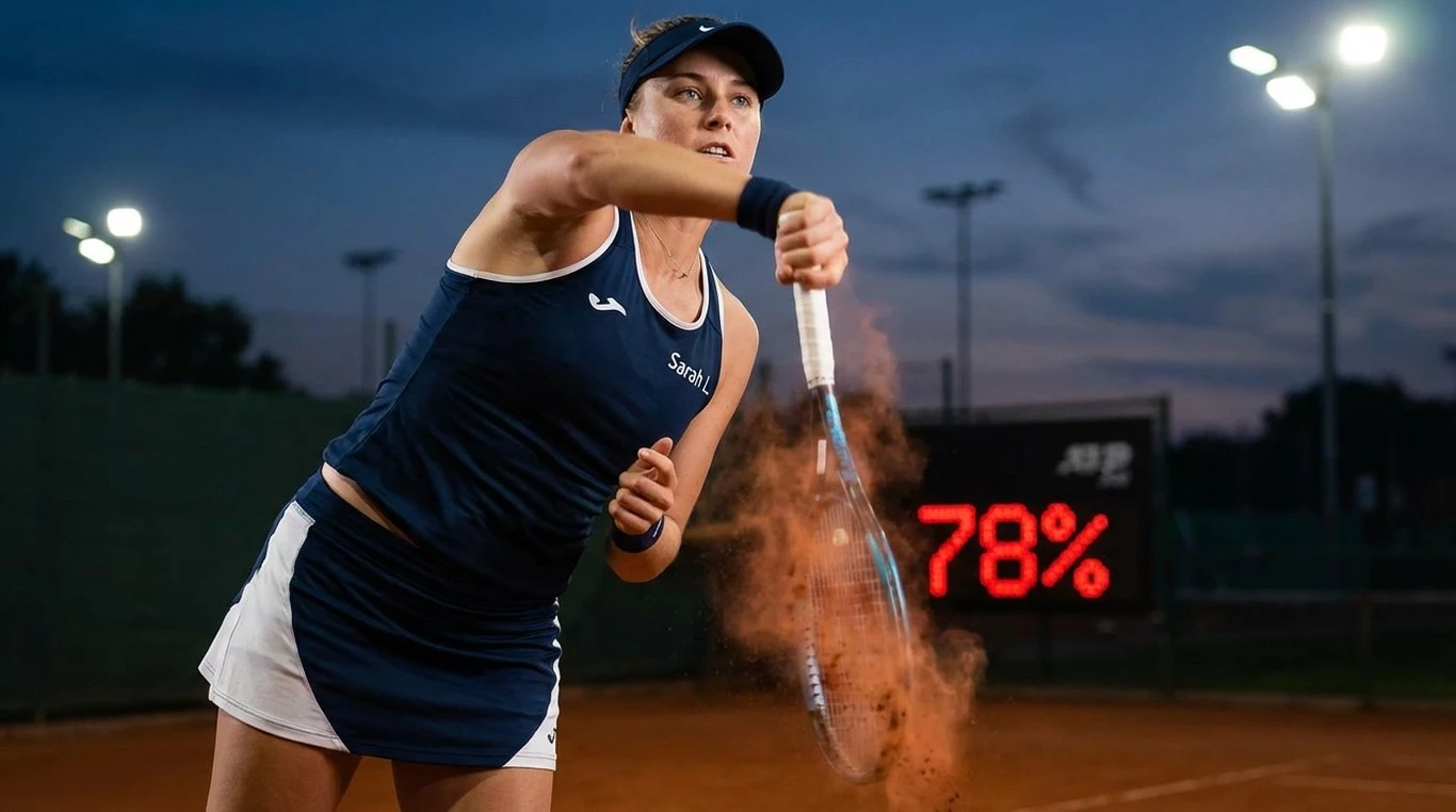 Joueuse de tennis en action